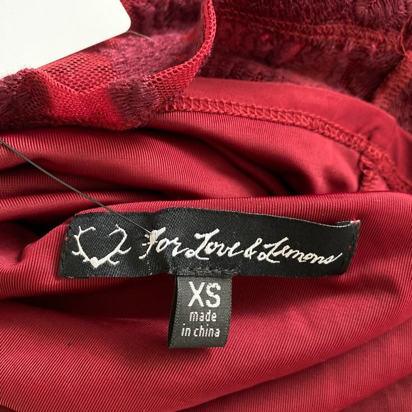 For Love & Lemons Crimson Red Lace A Night to Remember Backless NWT - Size US XS - Picture 7 of 9